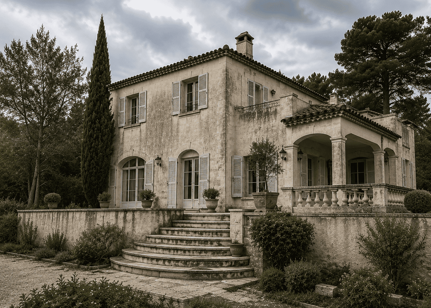 Avant rénovation d'une façade à Mâcon - AL'NOVA Façade